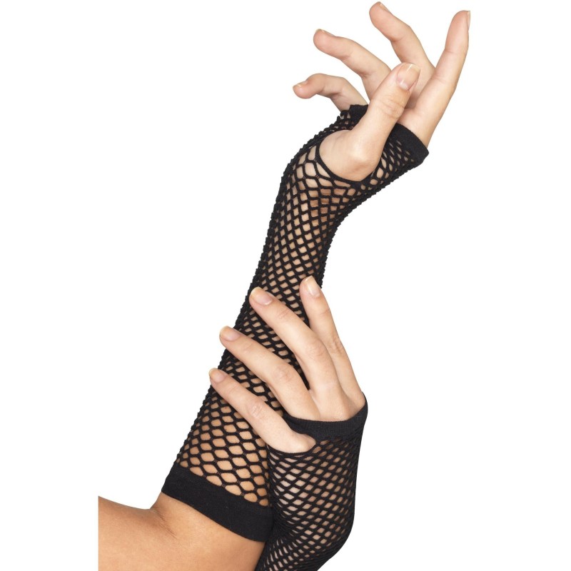 Black Fishnet Gloves for Adult