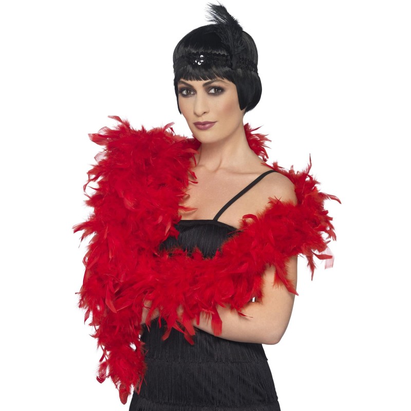 Red Deluxe Feather Boa for Adult