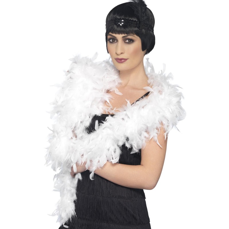 White Deluxe Feather Boa