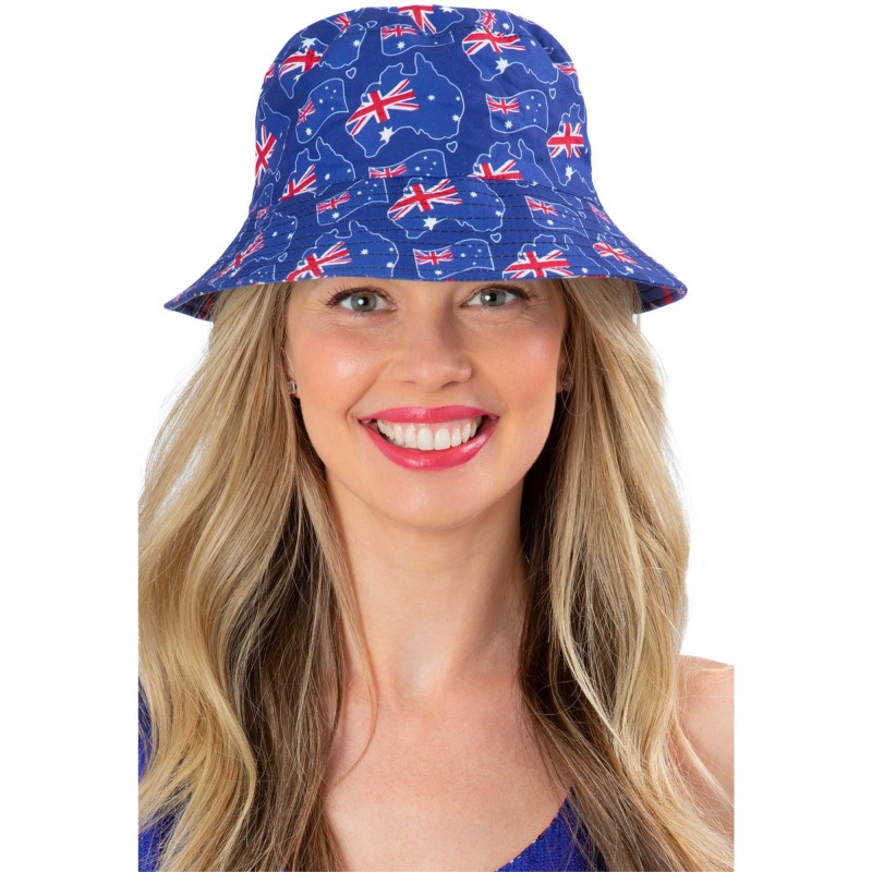 Australia Flag Reversible Bucket Hat for Adult