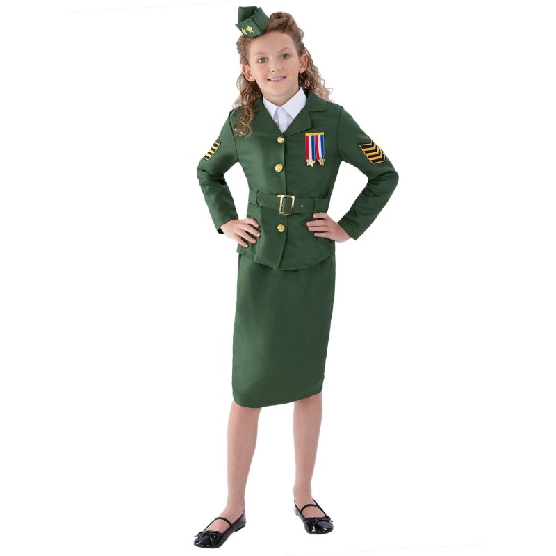 World War 2 Army Girl Child Costume