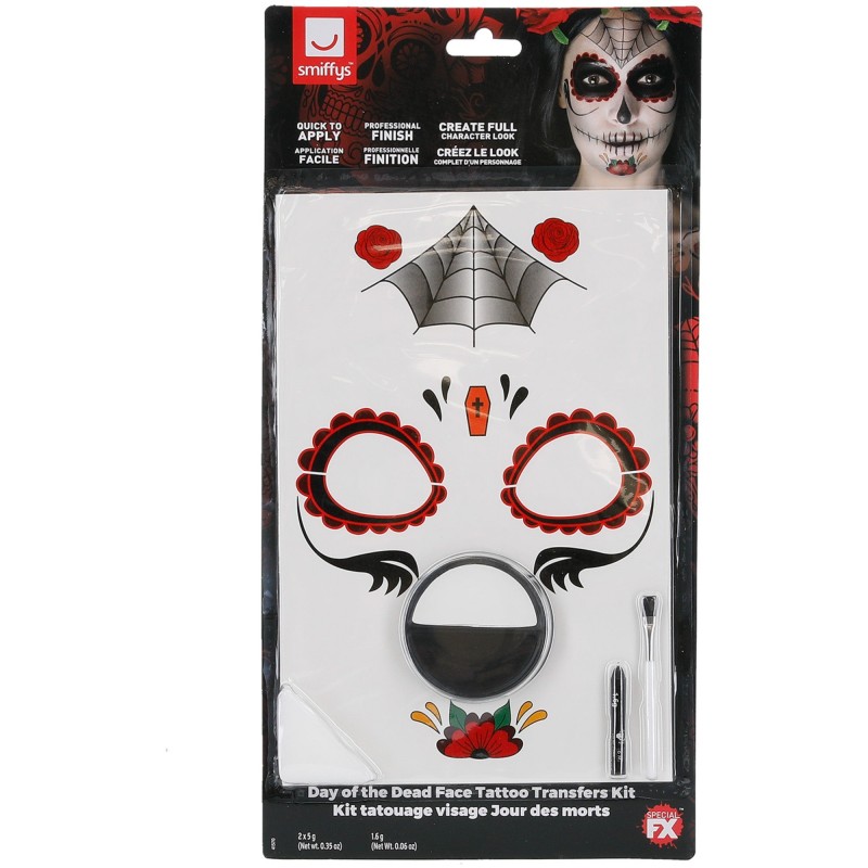 Day Of The Dead Face Tattoo Kit