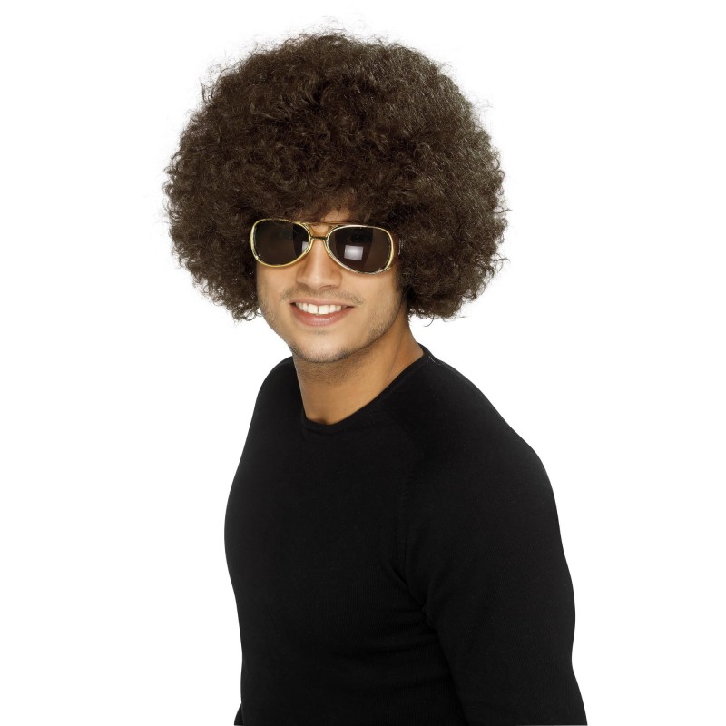 70s Funky Afro Wig, Adult - Brown