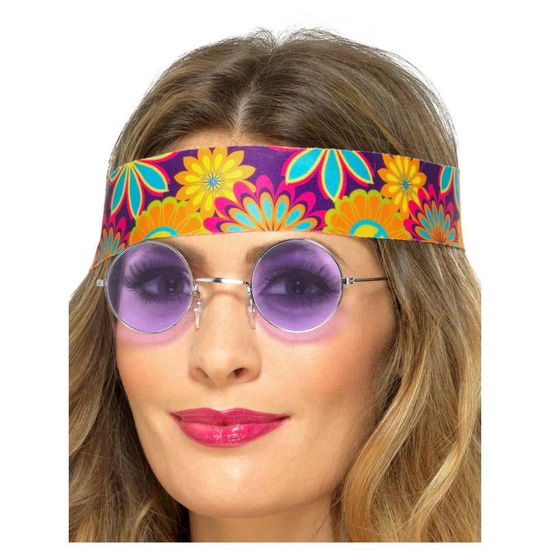 Purple Hippie Spectacles for Adult