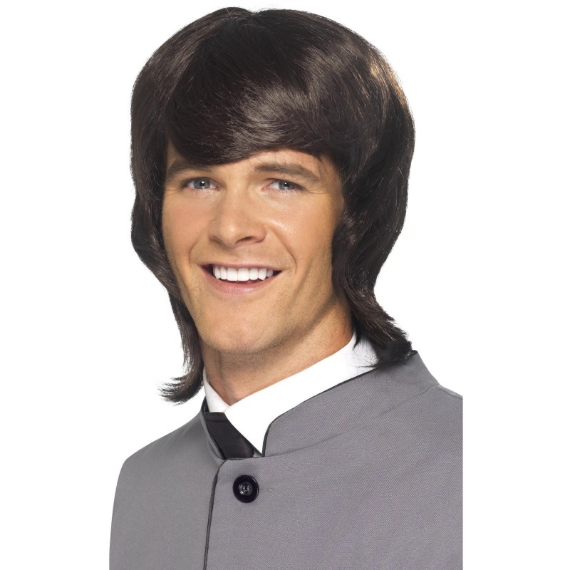60s Male Mod Wig Brown, Adult