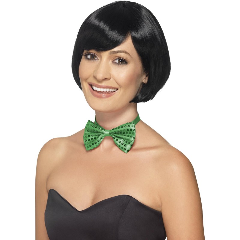 Green Sequin Bow Tie for Adult