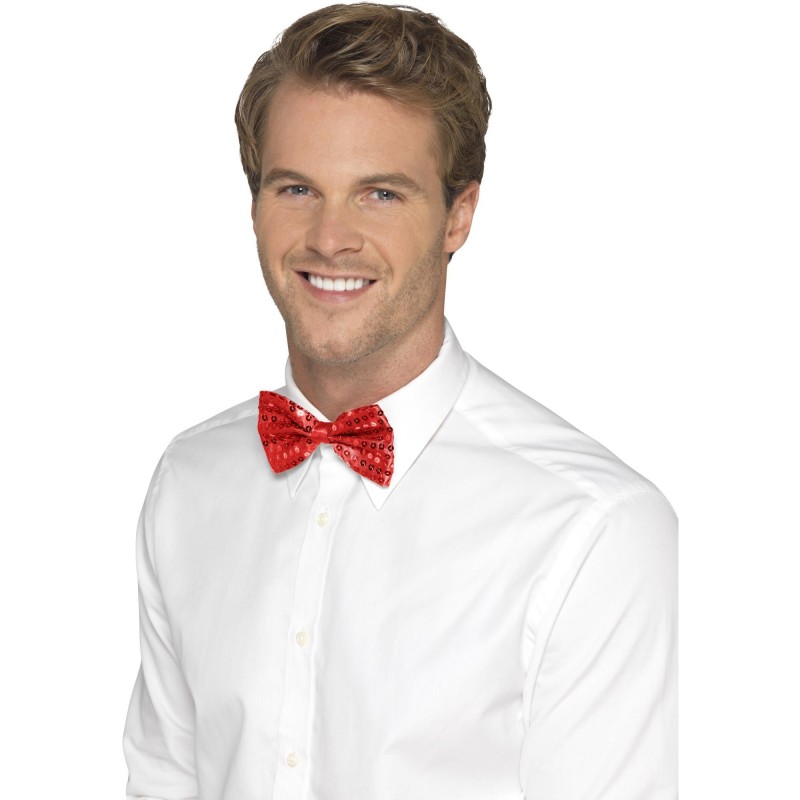 Red Sequin Bow Tie- Adult