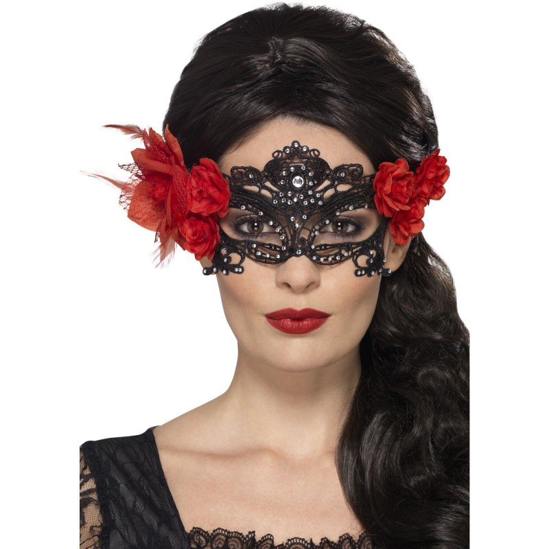 Day Of The Dead Lace Filigree Eyemask for Adult