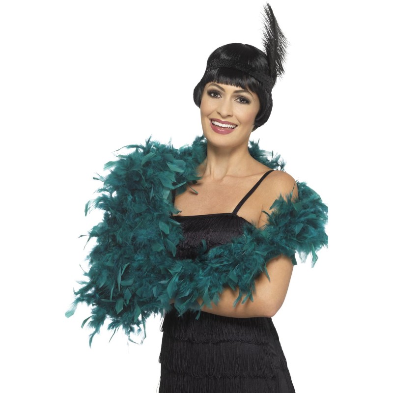 Teal Deluxe Feather Boa for Adult