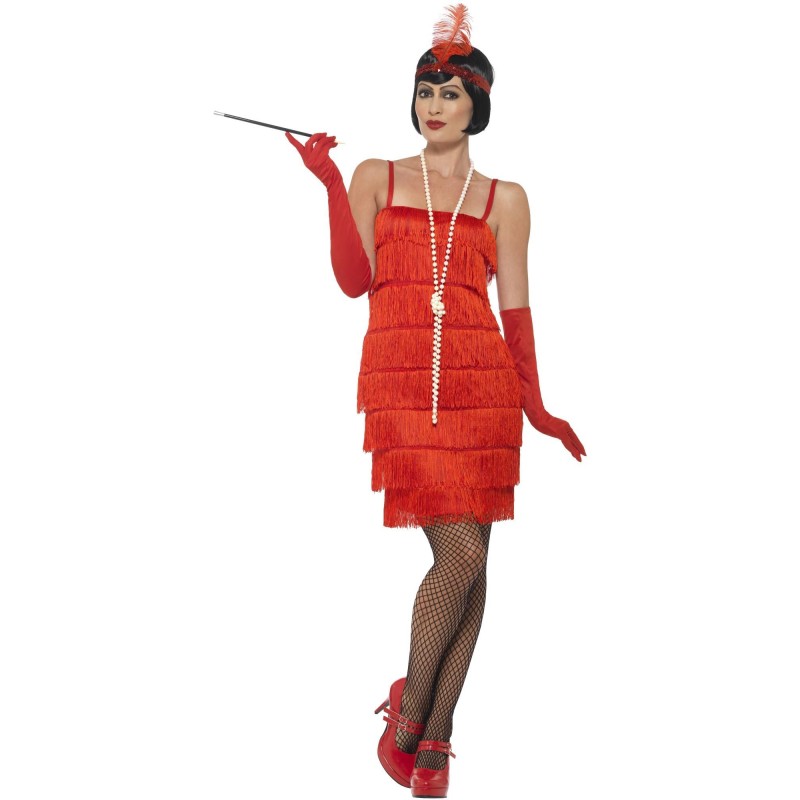 Flapper Red Dress Adult Costume