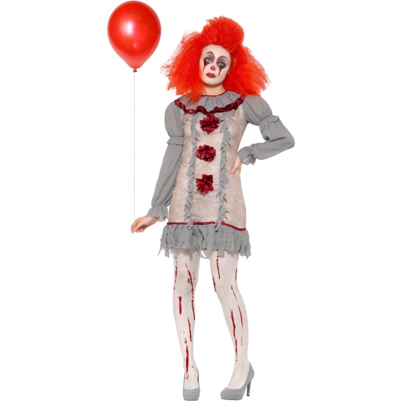 Grey Clown Lady Costume