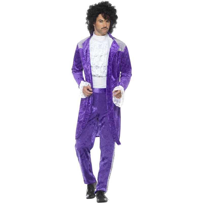 80S Purple Musician Adult Costume