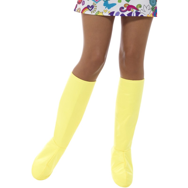 Yellow Go-Go Boot Covers for Adult