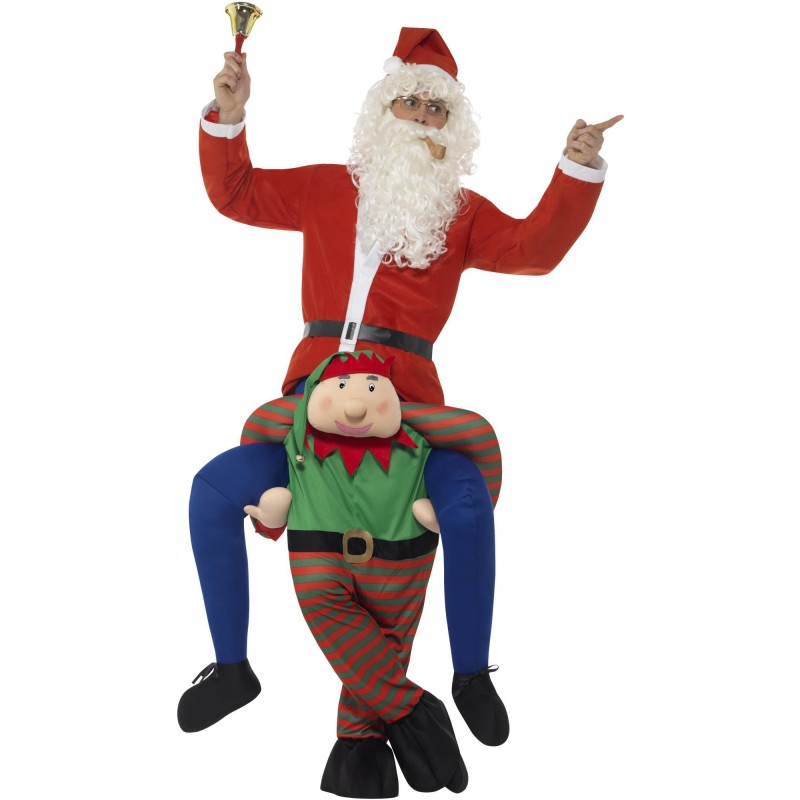 Elf Piggy Back Adult Costume