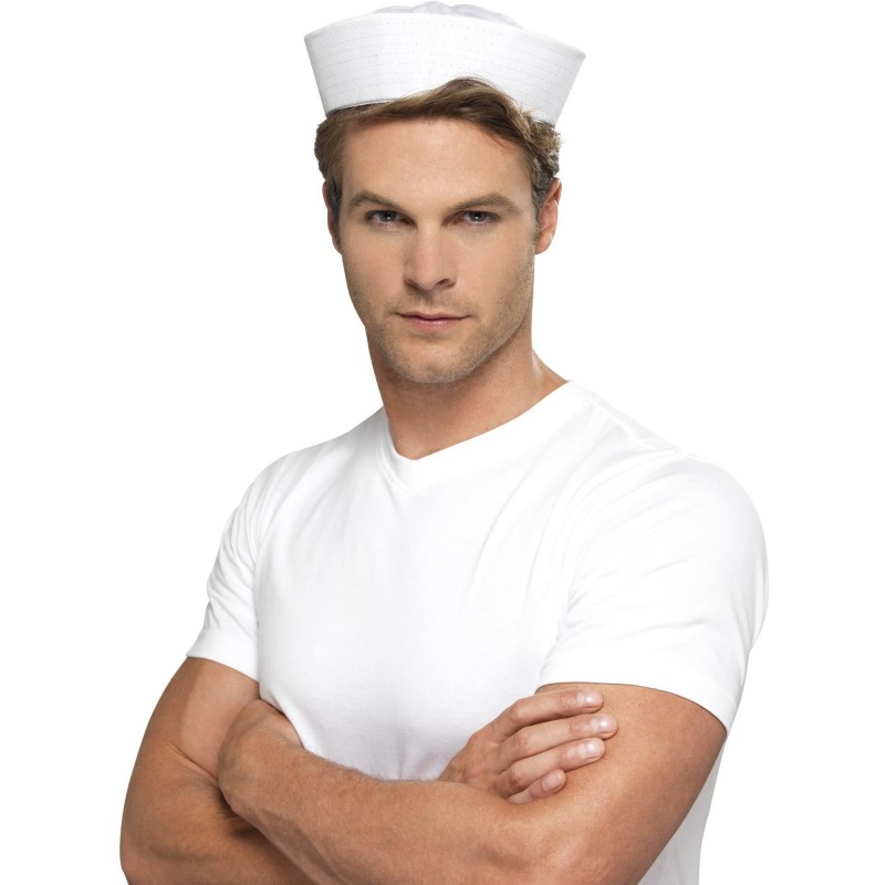 White Sailor Hat for Adult
