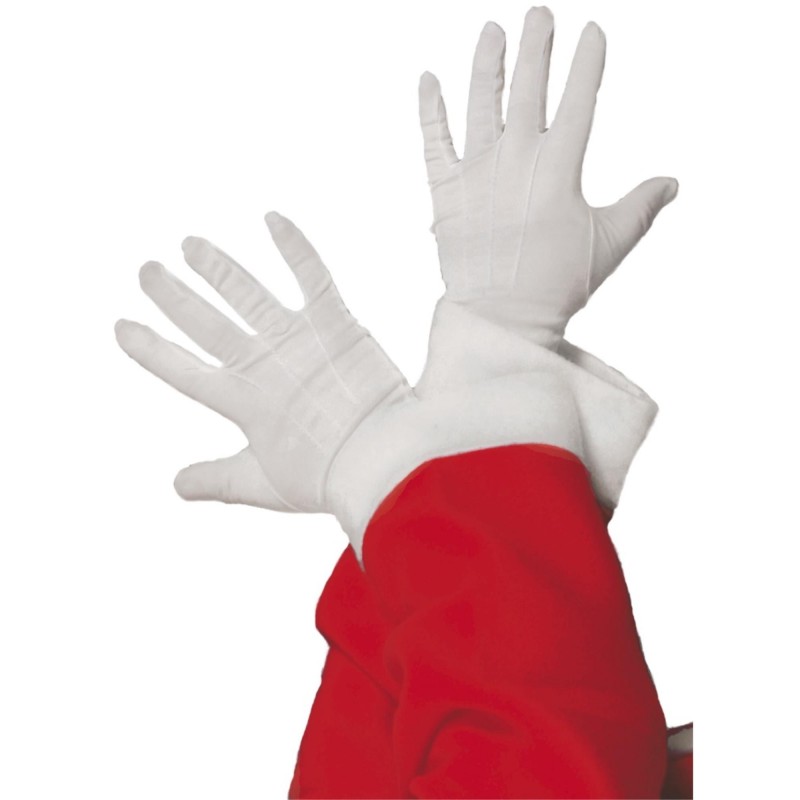 Santa Gloves - White, Adult