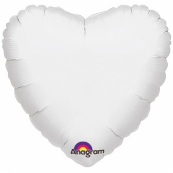 Valentine's Day Foil Balloons 45cm White