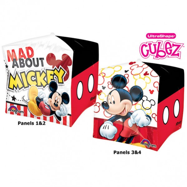 Mickey Mouse Shaped Balloons 38cm x 38cm Cubez