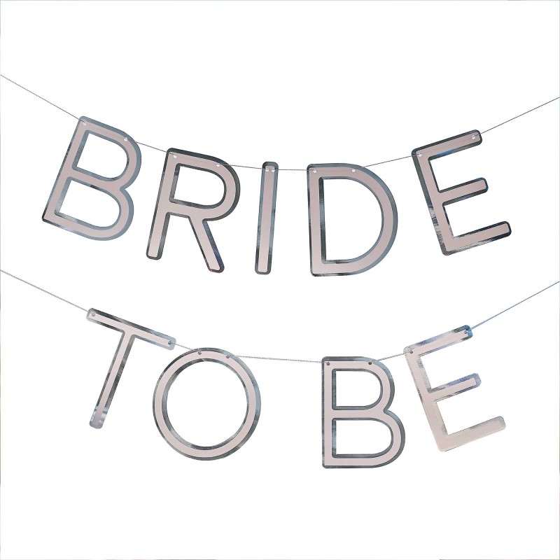 Silver Bride To Be Hen Weekend Bunting Banner 1.5m