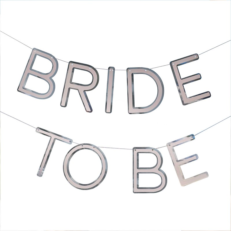 Silver Bride To Be Hen Weekend Bunting Banner 1.5m - NFS Party