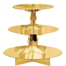 Gold 3 Tier Cake Stand 29cm