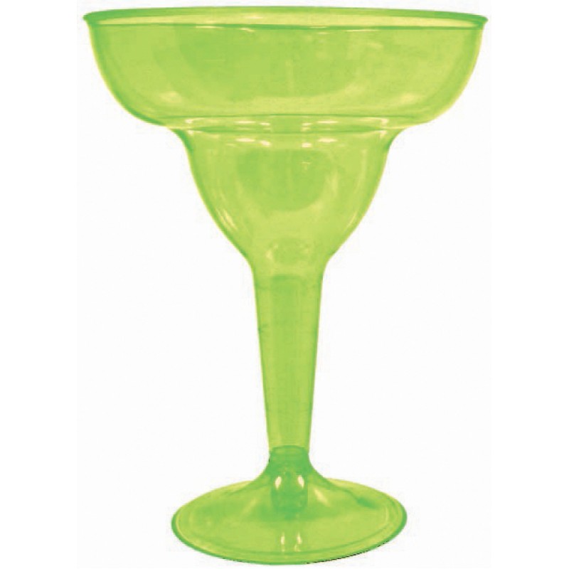 Assorted Colours Mexican Fiesta Margarita Plastic Glasses 283g Pack of 20