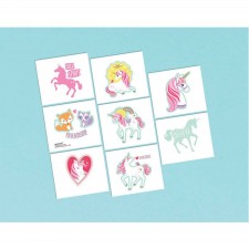 Magical Unicorn Tattoos Favours 8 pk