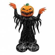 Halloween Pumpkin Head Ghost AirLoonz Shaped Balloon 93cm x 134cm