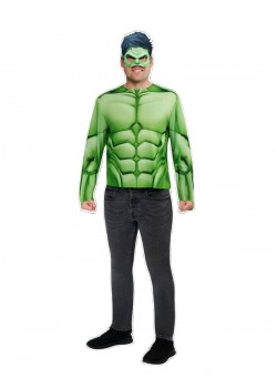 Hulk Costume Top & Mask for Adult