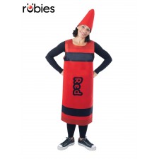 Red Crayon Adult Tabard Costume - One Size
