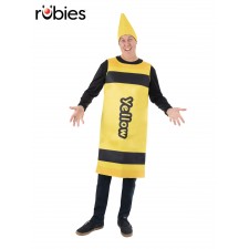 Yellow Crayon Adult Tabard Costume - One Size
