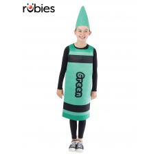 Green Crayon Child Tabard Costume - One Size Green Crayon Child Tabard Costume - One Size