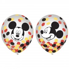 Mickey Mouse Forever Confetti Latex Balloons 30cm 6 pk