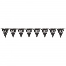 80th Birthday Sparkling Celebration Banner 20cm x 4m