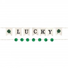 St Patrick's Day Lucky Burlap Banners 2 pk