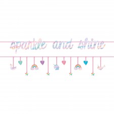 Magical Rainbow Iridescent Sparkle & Shine Banners 2 pk