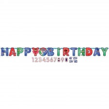 PJ Masks Add An Age Letter Banner 3.2m x 25cm