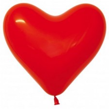 Fashion Red Heart Shaped Balloons 28cm 12 pk