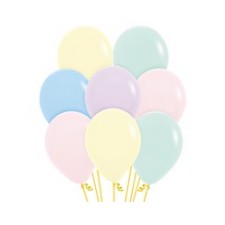 Pastel Matte Multi Coloured Teardrop Latex Balloons 30cm 100 pk