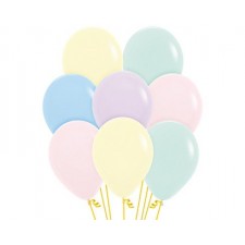 Pastel Matte Multi Coloured Teardrop Latex Balloons 12cm 50 pk