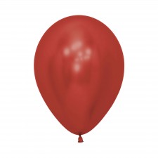 Crystal Reflex Red Teardrop Latex Balloons 12cm 50 pk