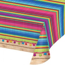 Mexican Fiesta Serape Plastic Table Cover 137cm x 259cm