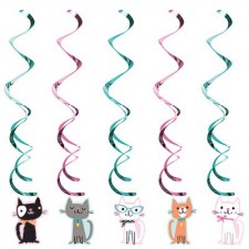 Purrfect Party Decorations - Hanging Decorations Dizzy Danglers