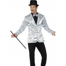 Sequin Silver Jacket for Adult