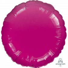 Metallic Fuchsia Round Foil Balloon 45cm