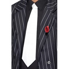 White Gangster Tie for Adult