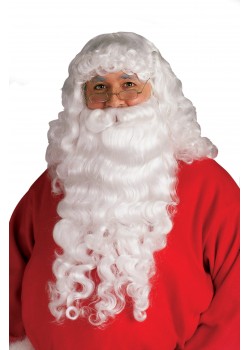 Santa Plush Beard & Wig Set for Adult Christmas - Accessory