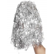 Silver Metallic Pom Poms