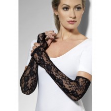 Fingerless Lace Gloves, Adult Mardi Gras