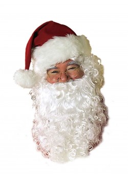 Santa Curly Beard & Wig Set for Adult Christmas